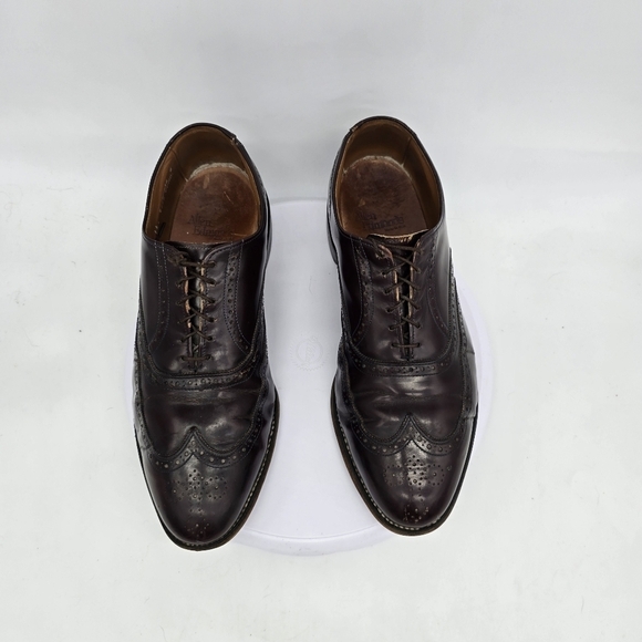 Allen Edmonds Dress Shoe Men\'s 11 D Chester Wingtip Oxford Burgundy Lace Up